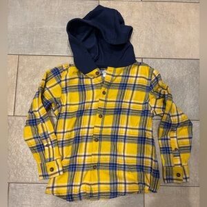 Boys Hooded Plaid Flannel Size 6